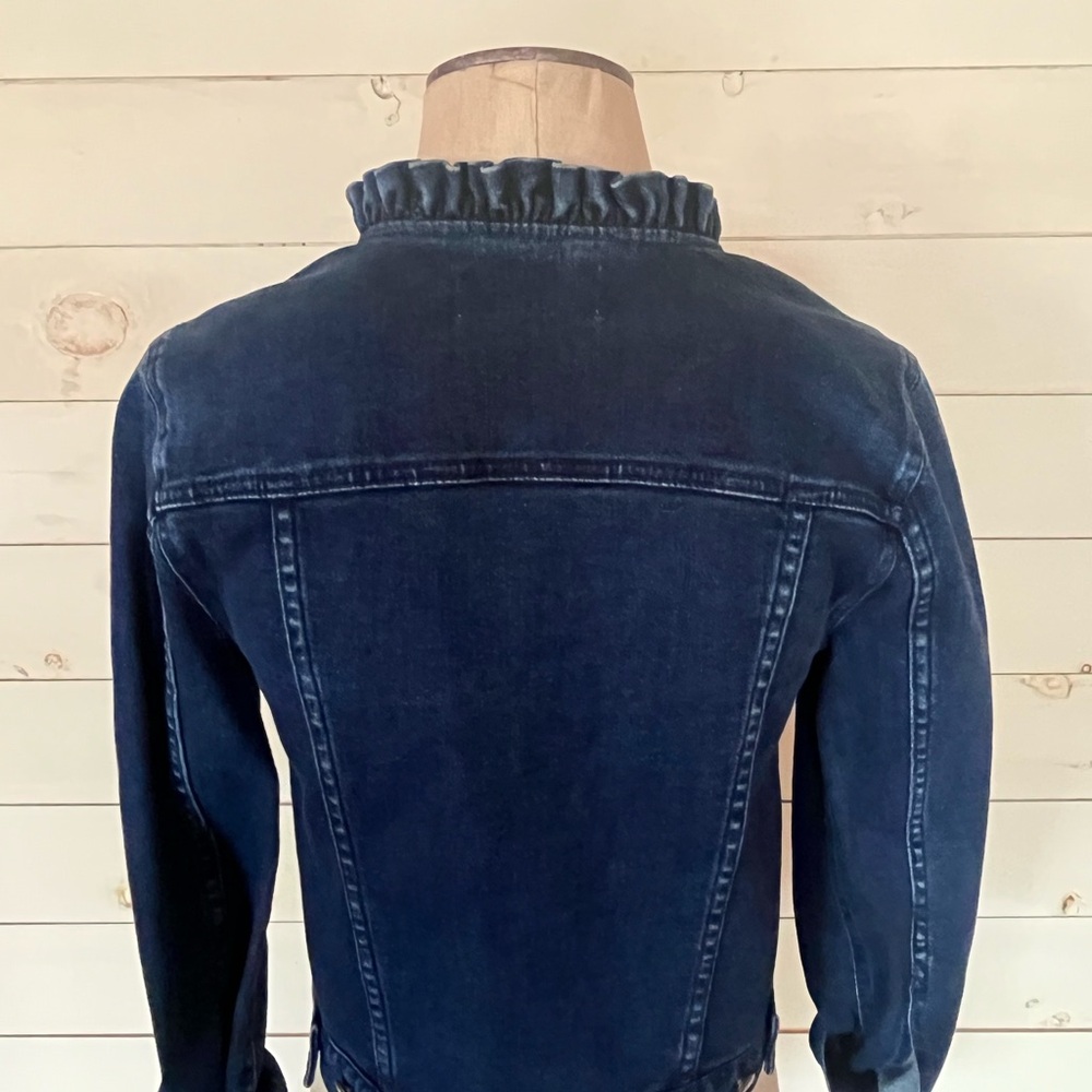 Draper James Ruffle Neck Denim Jacket - Picture 8 of 10
